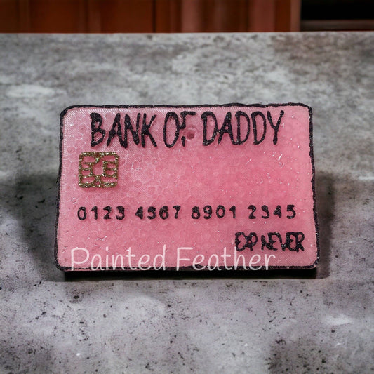 Bank of Daddy: Painted Feather Car Freshie
