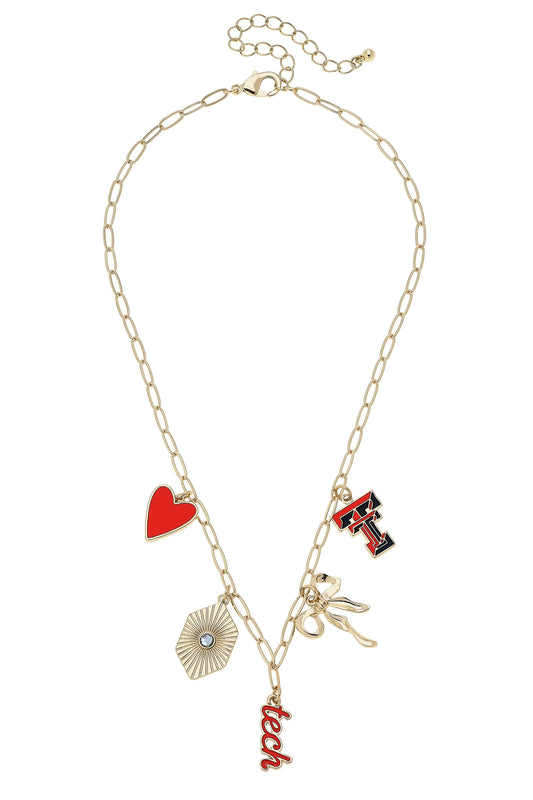 Texas Tech Red Raiders Paper Clip Charm Collector Necklace Canvas