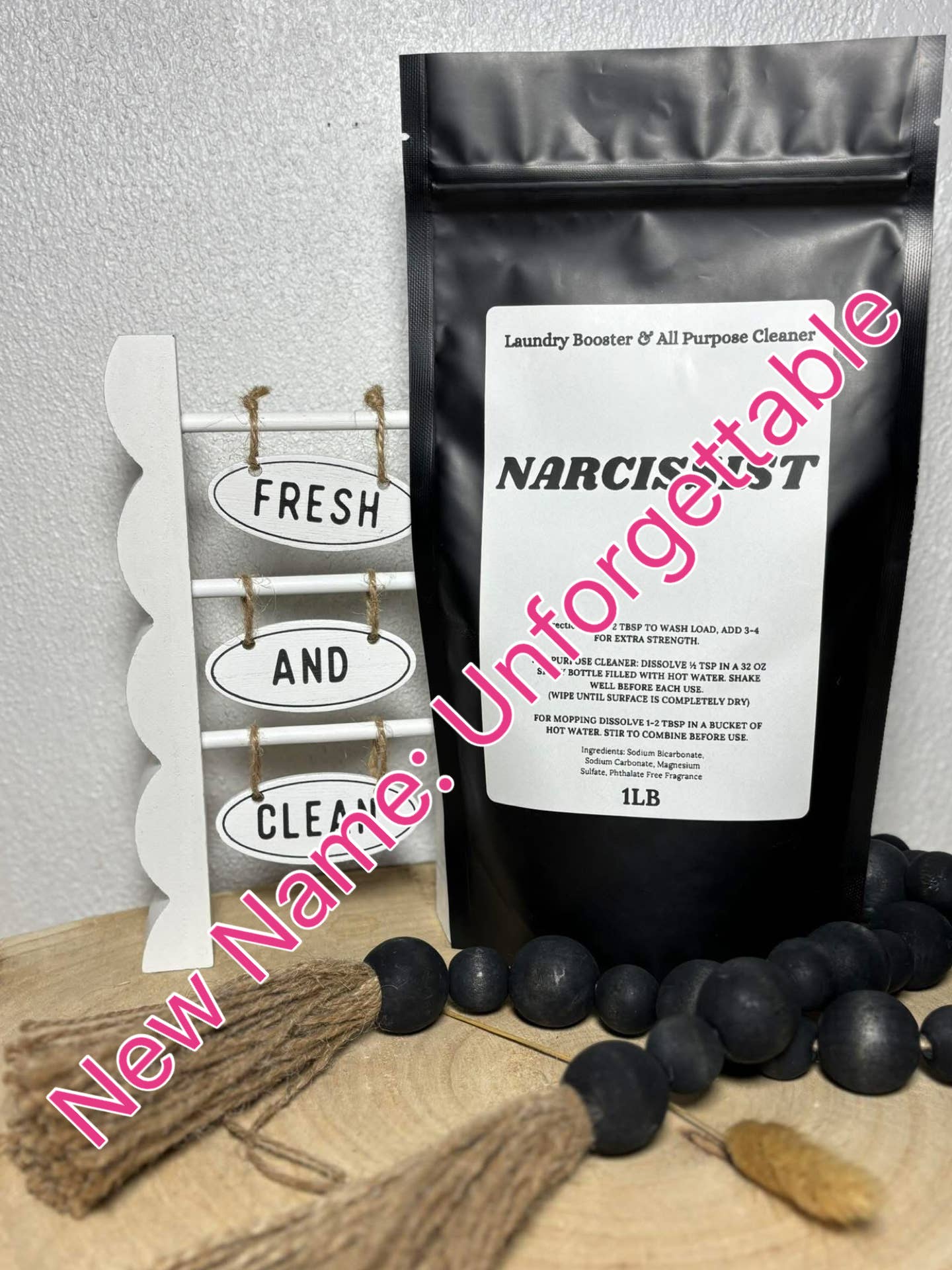 Unforgettable Laundry Powder & All Purpose Cleaner: 2 Ibs With Glittery Scoop Pink Aug