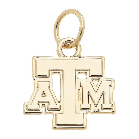 Texas A&M Aggies Shiny Gold Logo Charm Canvas