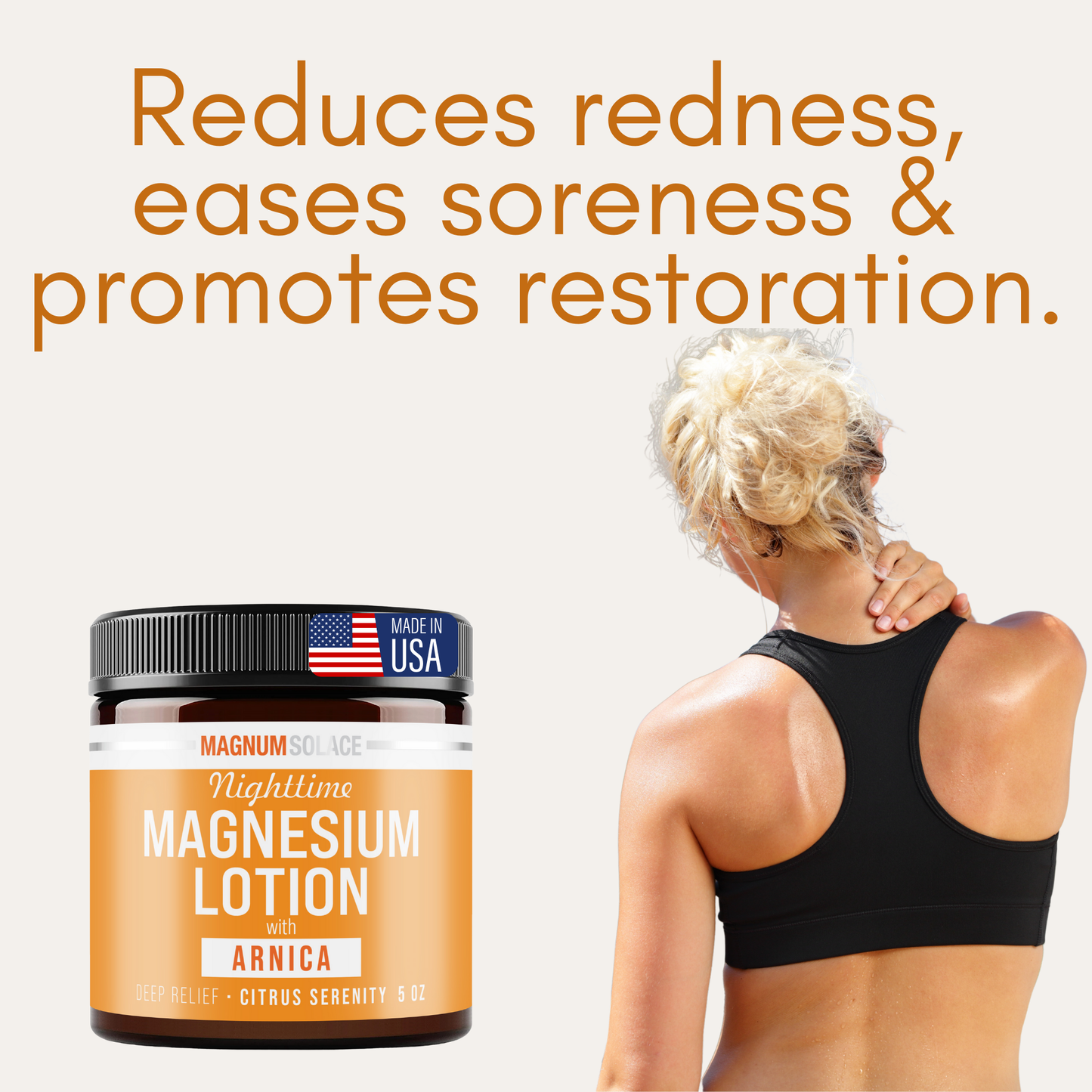 Nighttime Magnesium Lotion with Arnica: Citrus Rose