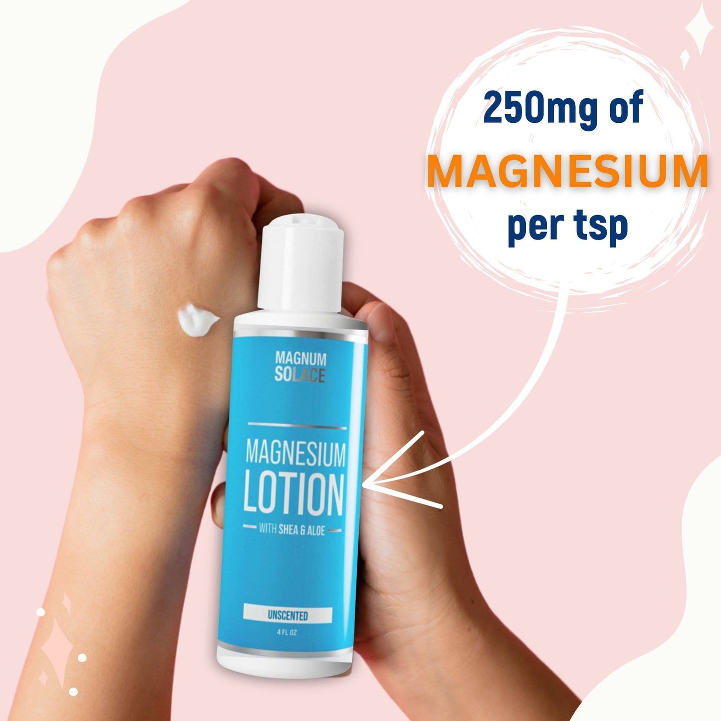Magnesium Lotion - Restless Legs & Muscle Pain Relief: Clary Sage 4 oz Magnum