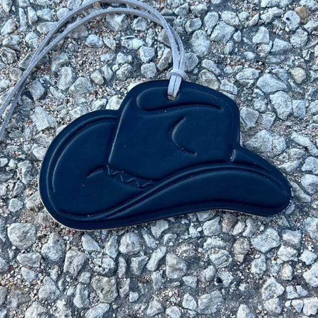 Cowboy Hat  Leather Air Freshie Brown / Cowboy Cologne Callahan