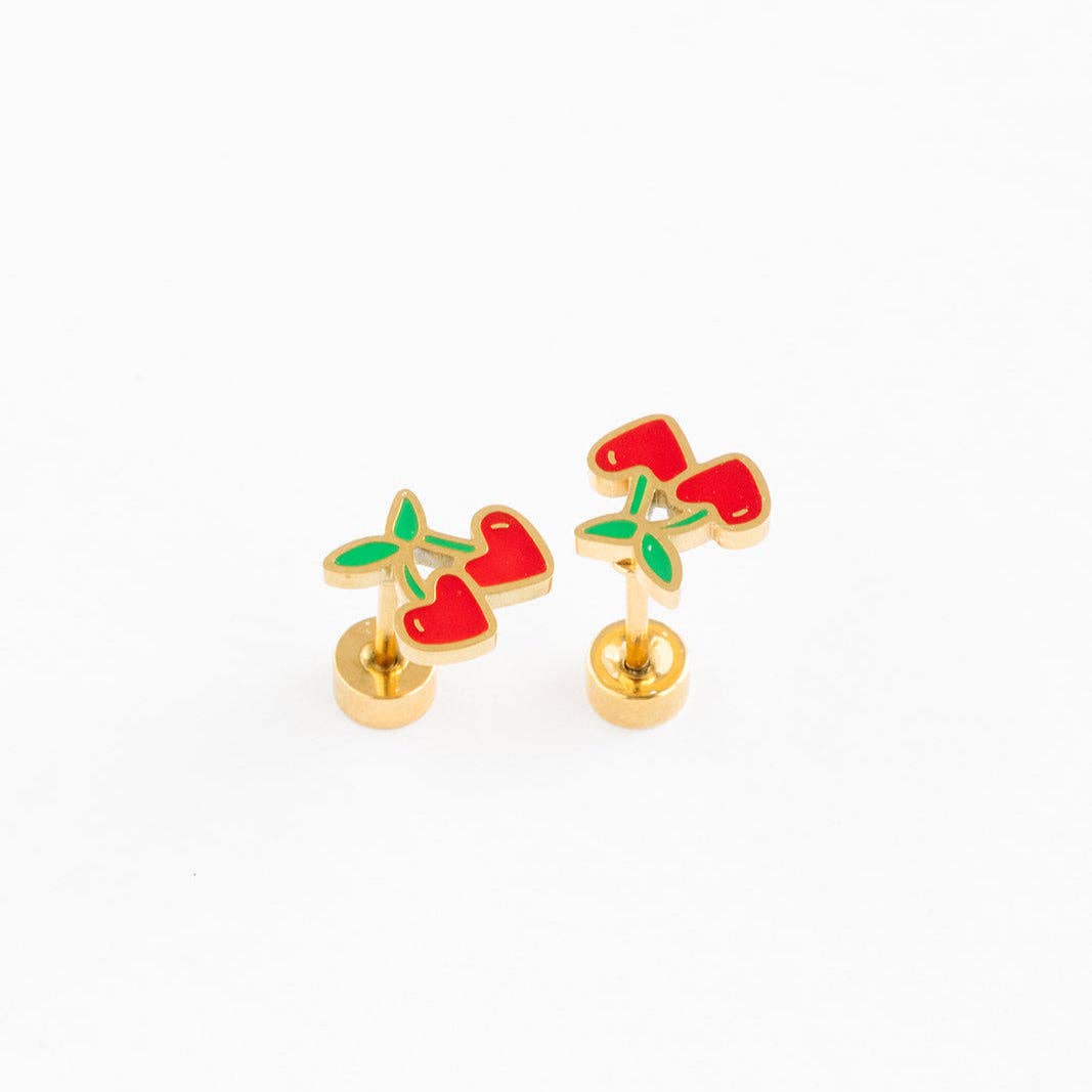 Cherries Earrings Pip Pop