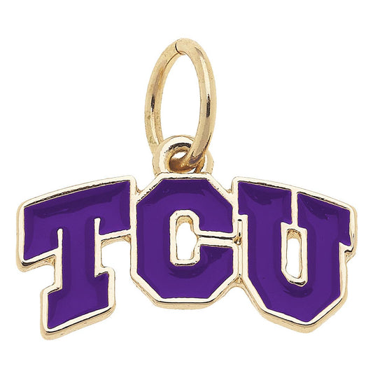 TCU Horned Frogs Enamel Logo Charm Canvas