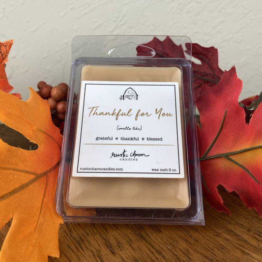 Thankful for You Wax Melt Rustic charm