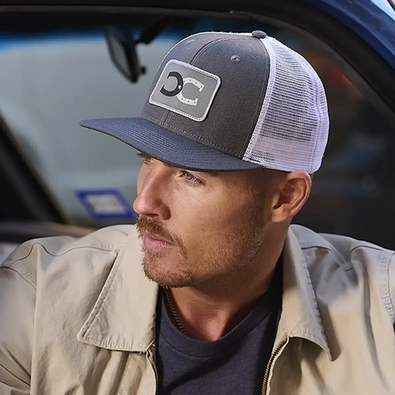 Flat Bill Double Horseshoe Branding Iron Hat