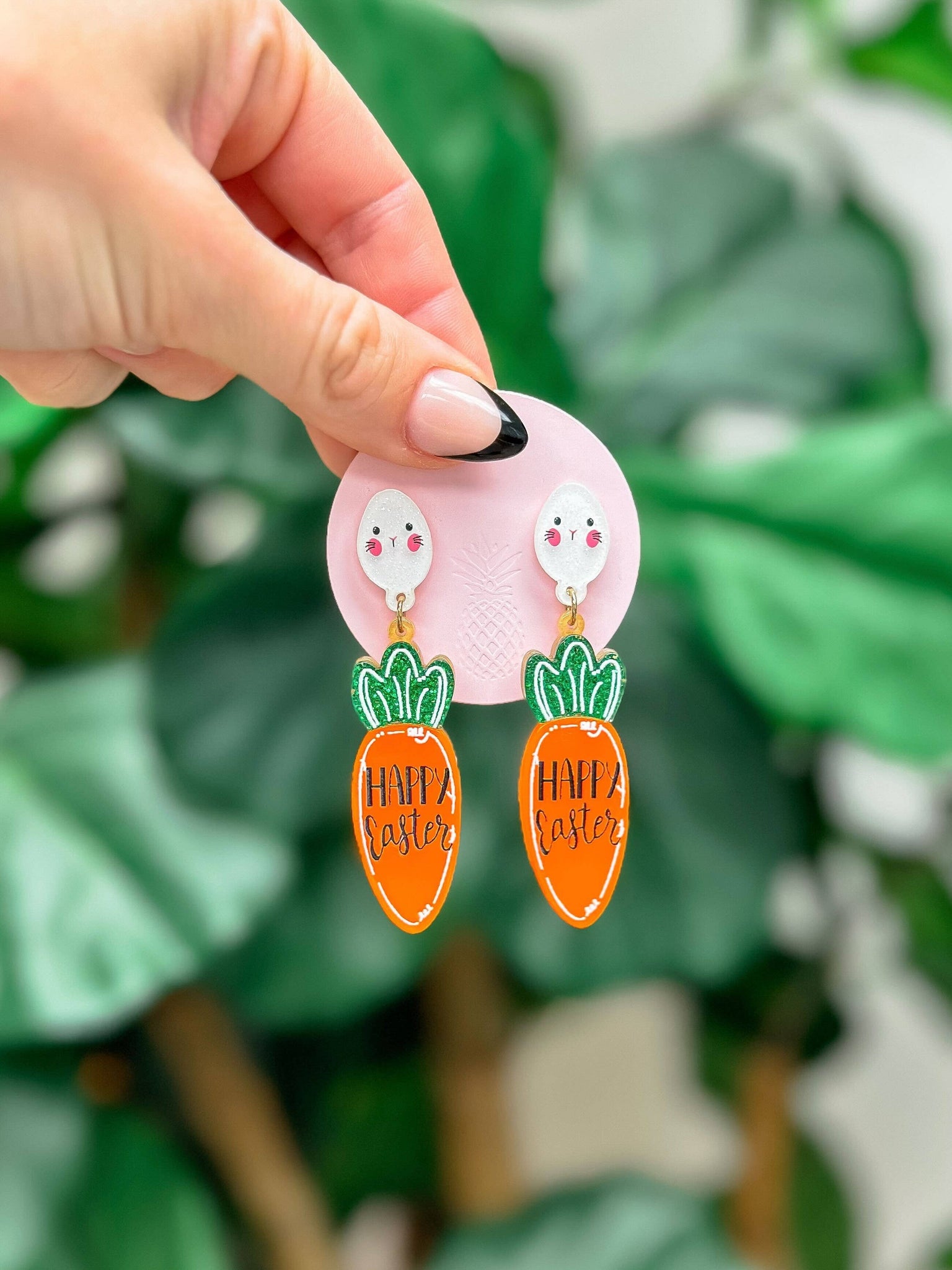 'Happy Easter' Carrot Dangle Earrings Prep Obsessed