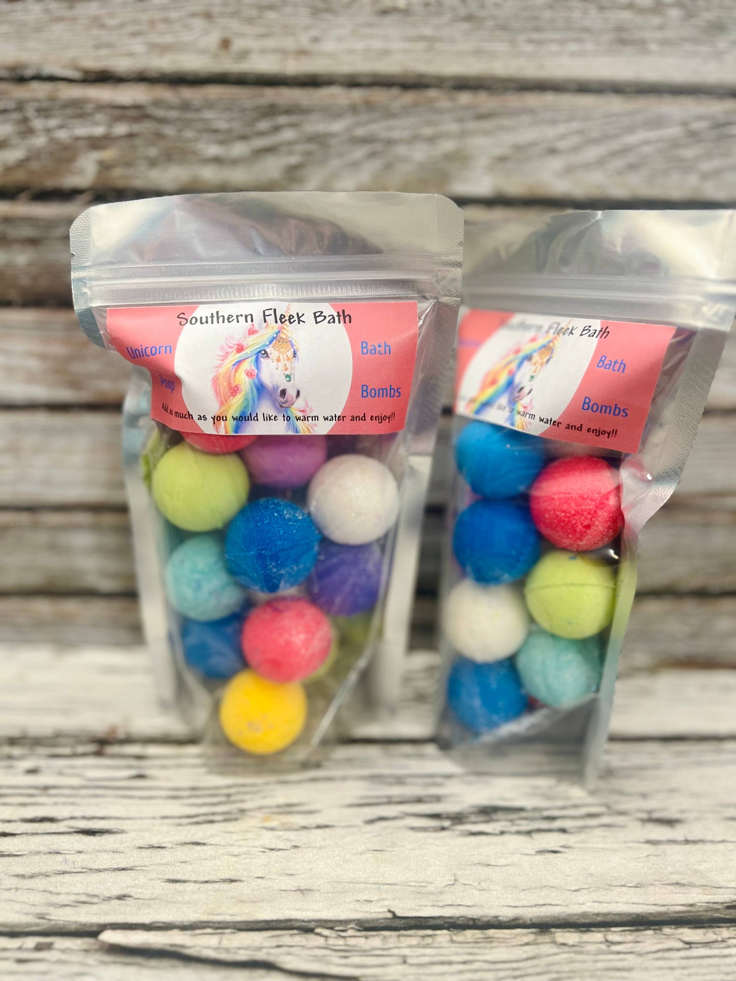 Unicorn Poop Bath Bombs