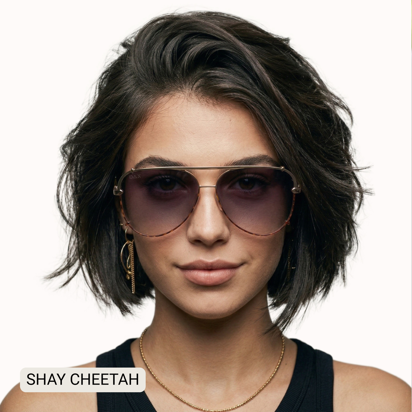 SHAY - Women's Polarized Large Hair Friendly Aviator: Cheetah Tx/ Fl Dax