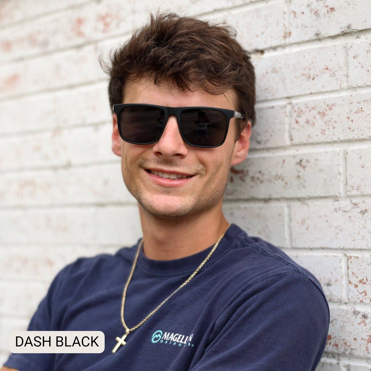 Dash - Men's Polarized Square Sunglasses: Flame Tx Dax