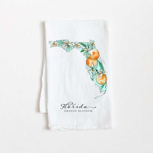 Florida Flour Sack Tea Towel: Towels with Hangers