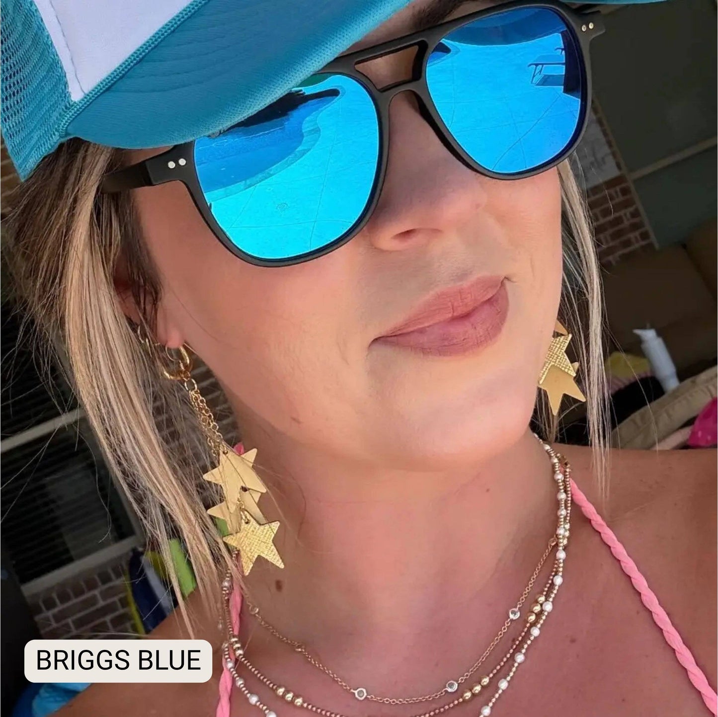 Briggs - Women's Polarized Small/ Medium Aviator: Black Gradient Fl/Tx