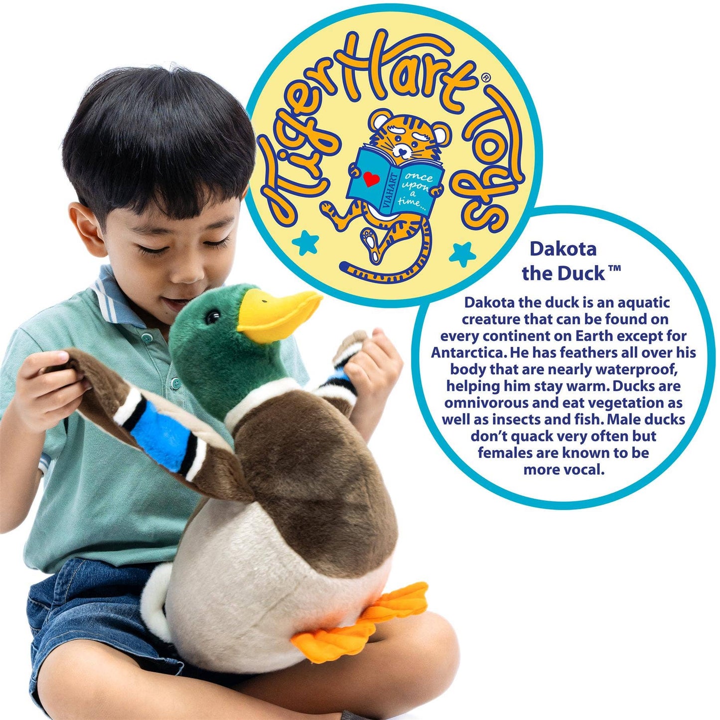 Dakota The Duck - 15 Inch Stuffed Animal Plush Viahart