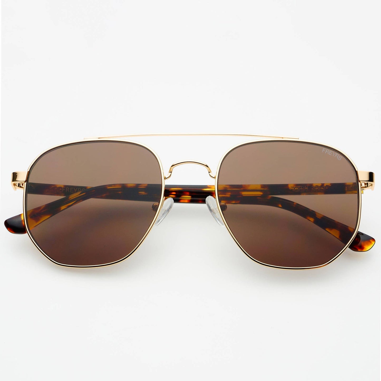 Austin Unisex Sunglasses : Gold / Brown Freyrs