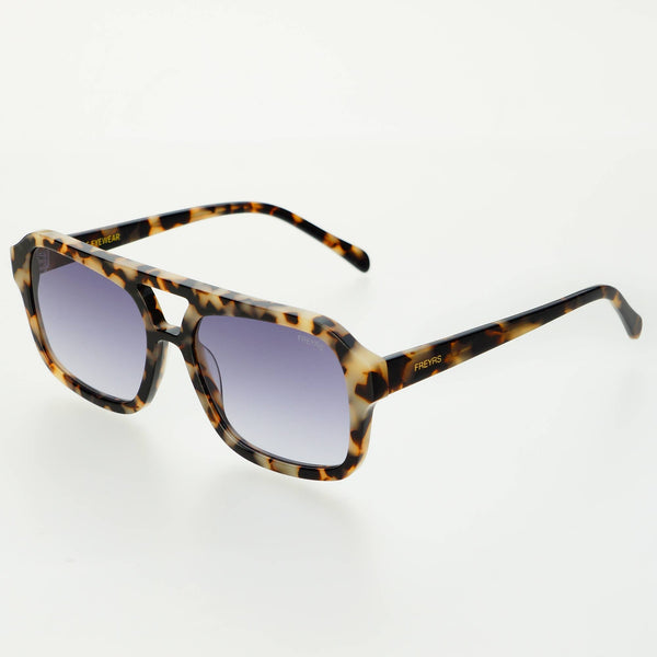 Havana Acetate Aviator Sunglasses  Tortoise Freyrs 155-3