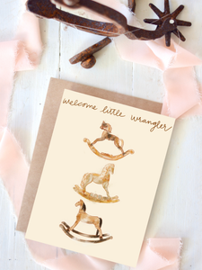 Welcome Little Wrangler Baby Western Card