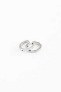 Diamond Hoop: Silver pip pop