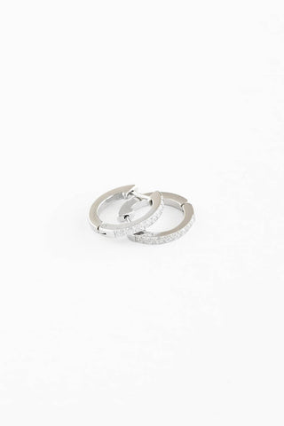 Diamond Hoop: Silver pip pop