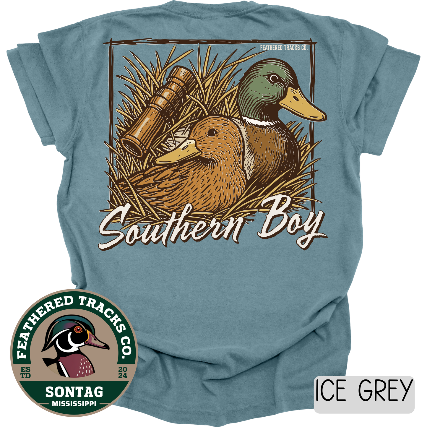 Southern Boy Duck Call T Shirt FeatherTrack