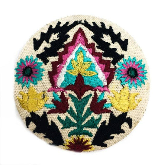 Blooming Arrow Compact Mirror: Cream