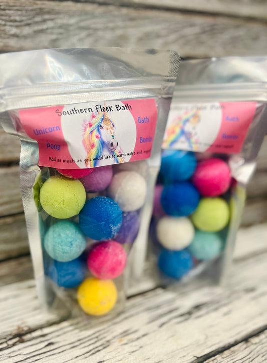 Unicorn Poop Bath Bombs