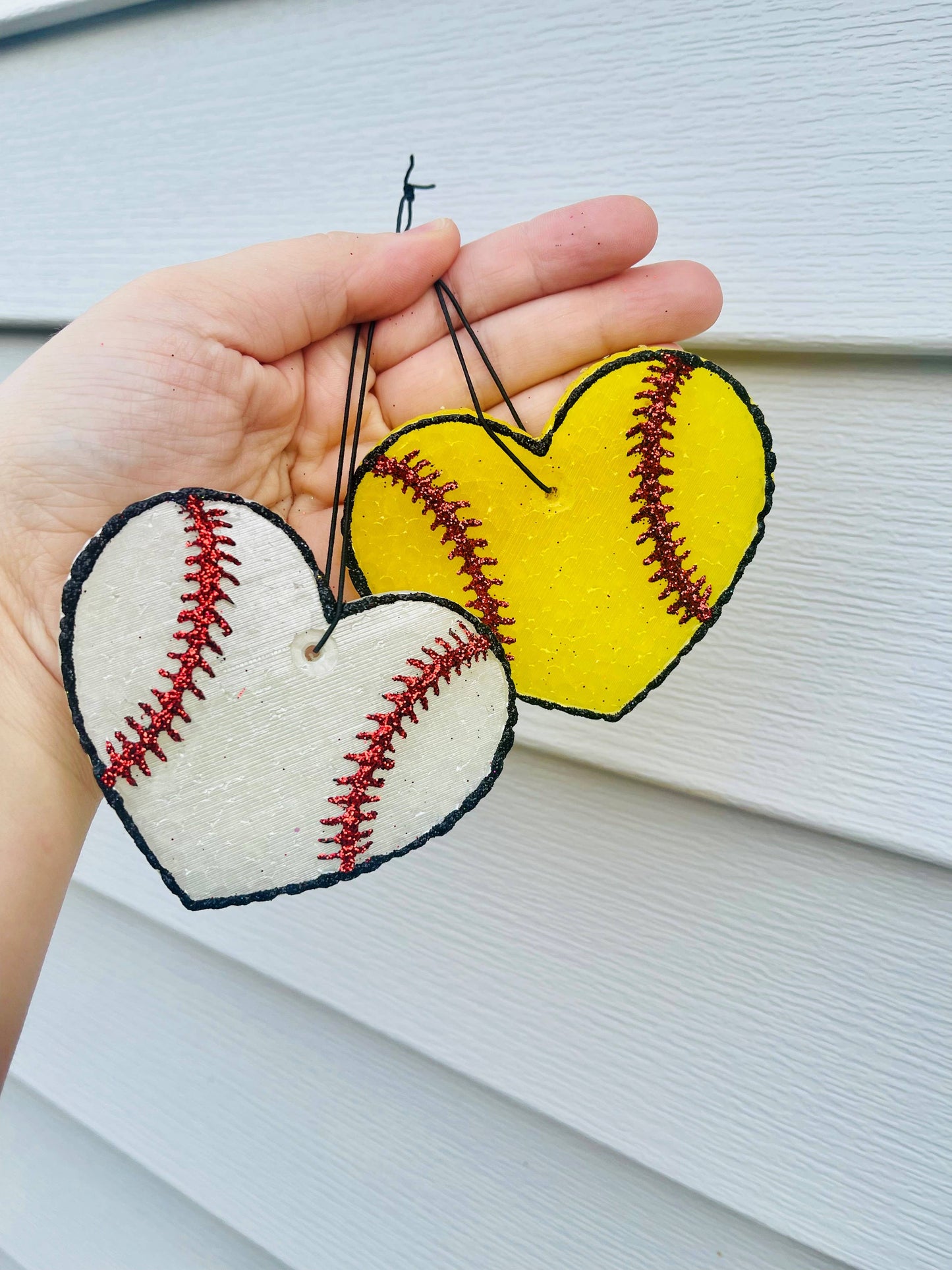 Baseball or Softball Car Freshie: White
