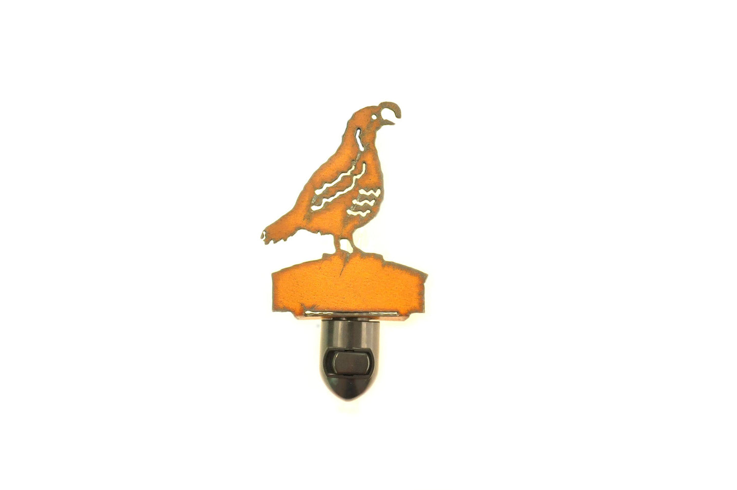 Quail Desert Southwestern Image Nightlight ironwork
