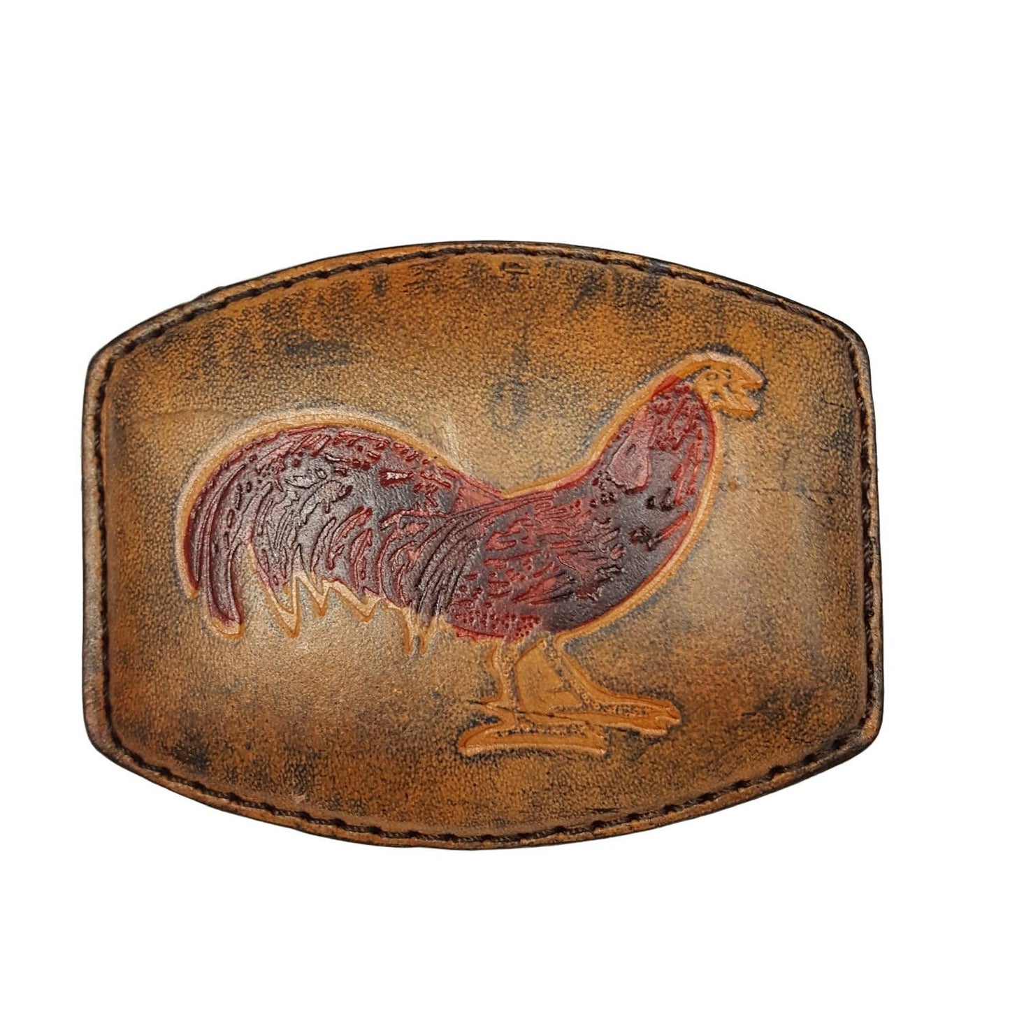 Buckle: Painted on Leather Plaque Buckle Axesoria