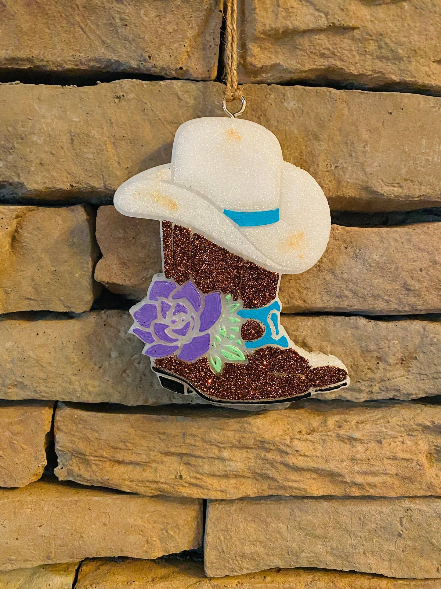 Floral Cowgirl Boots Glitter Freshie: Butt Naked