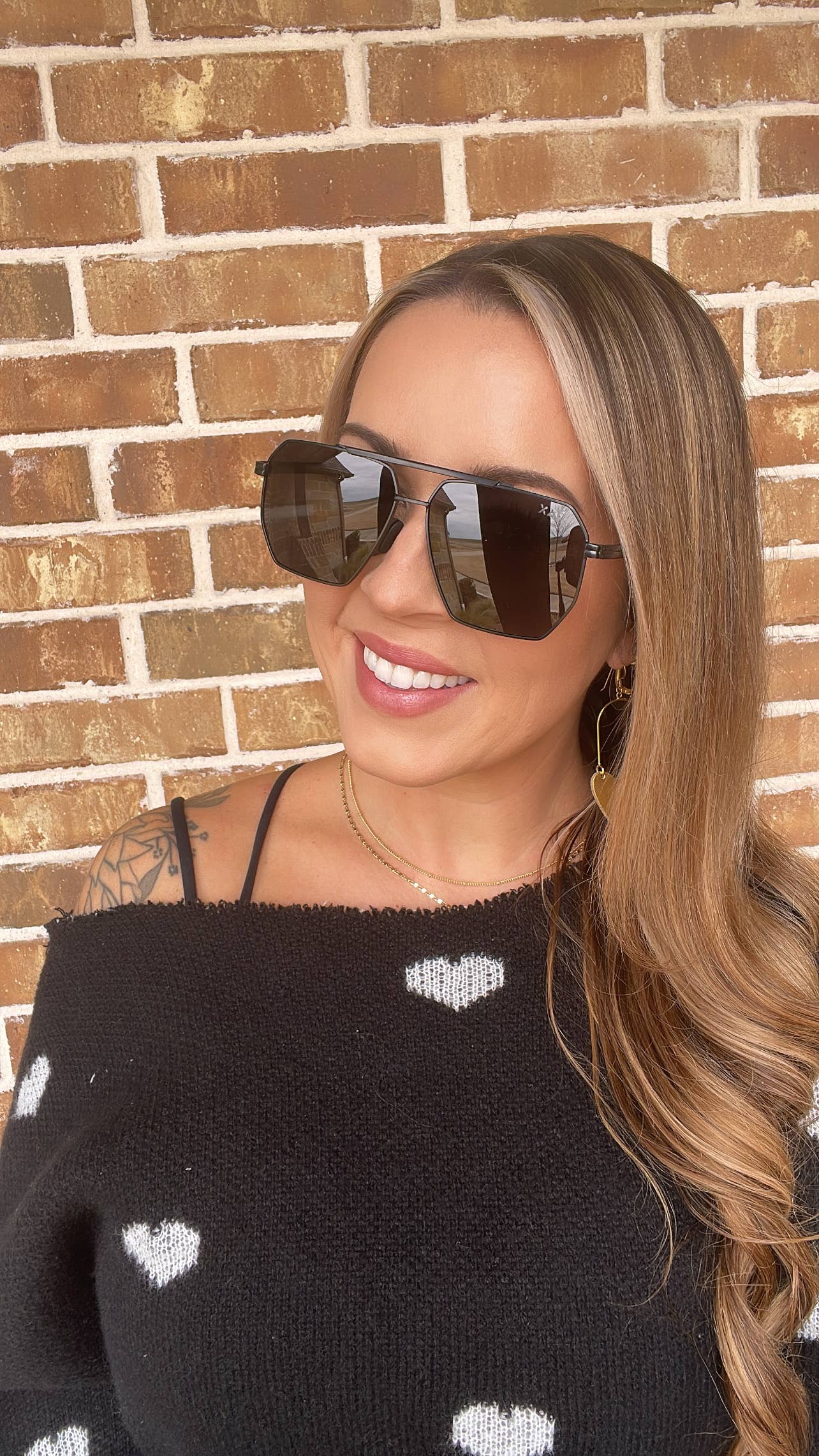 AXL - Unisex Geometric Aviator Polarized Sunglasses: Jet Black Tx Dax