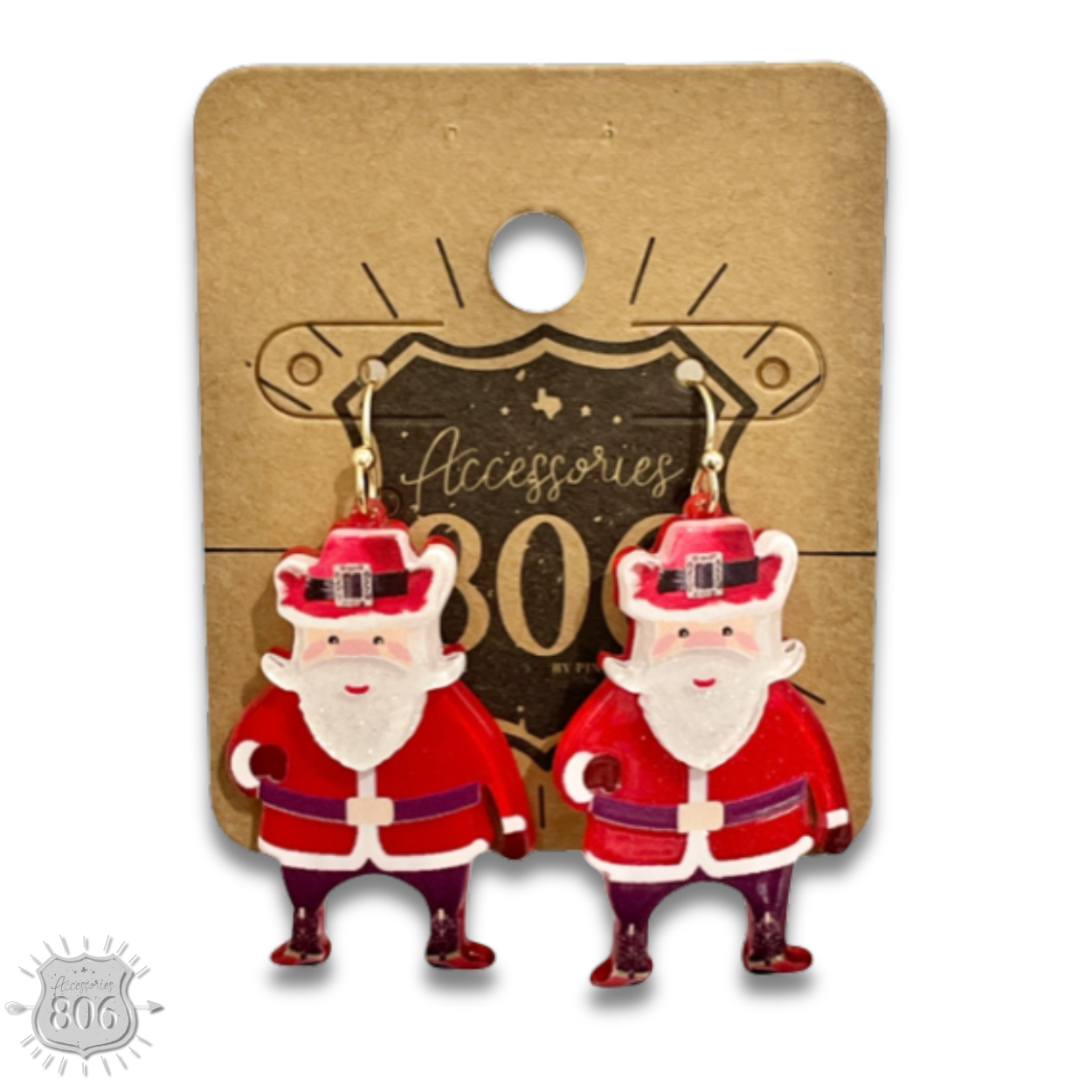 Western Santa earring - LC: Red PP