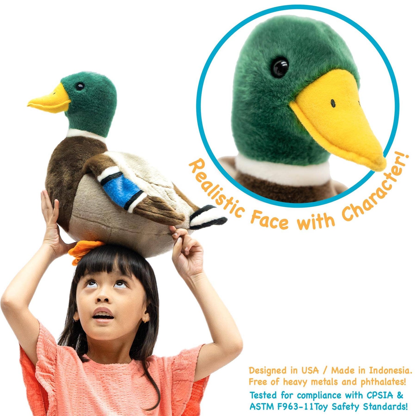 Dakota The Duck - 15 Inch Stuffed Animal Plush Viahart