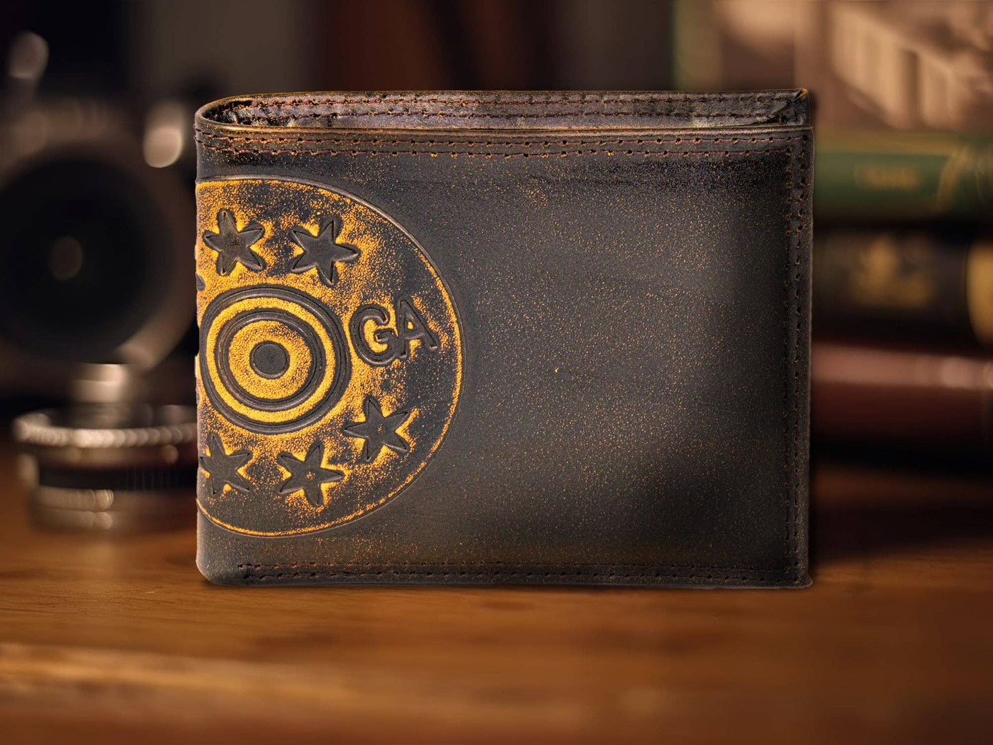 Shotshell Burnished Leather Zep Bifold Wallet