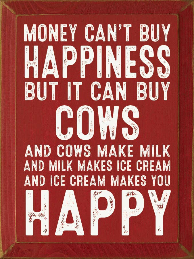Money can't buy happiness but it can buy cows…: Old Cottage White