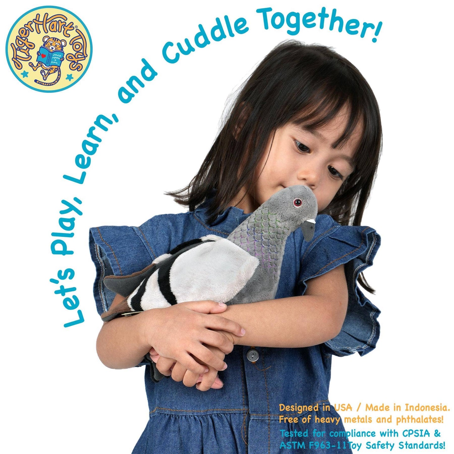 Pepper The Pigeon - 8.5 Inch Stuffed Animal Plush Bird Viahart