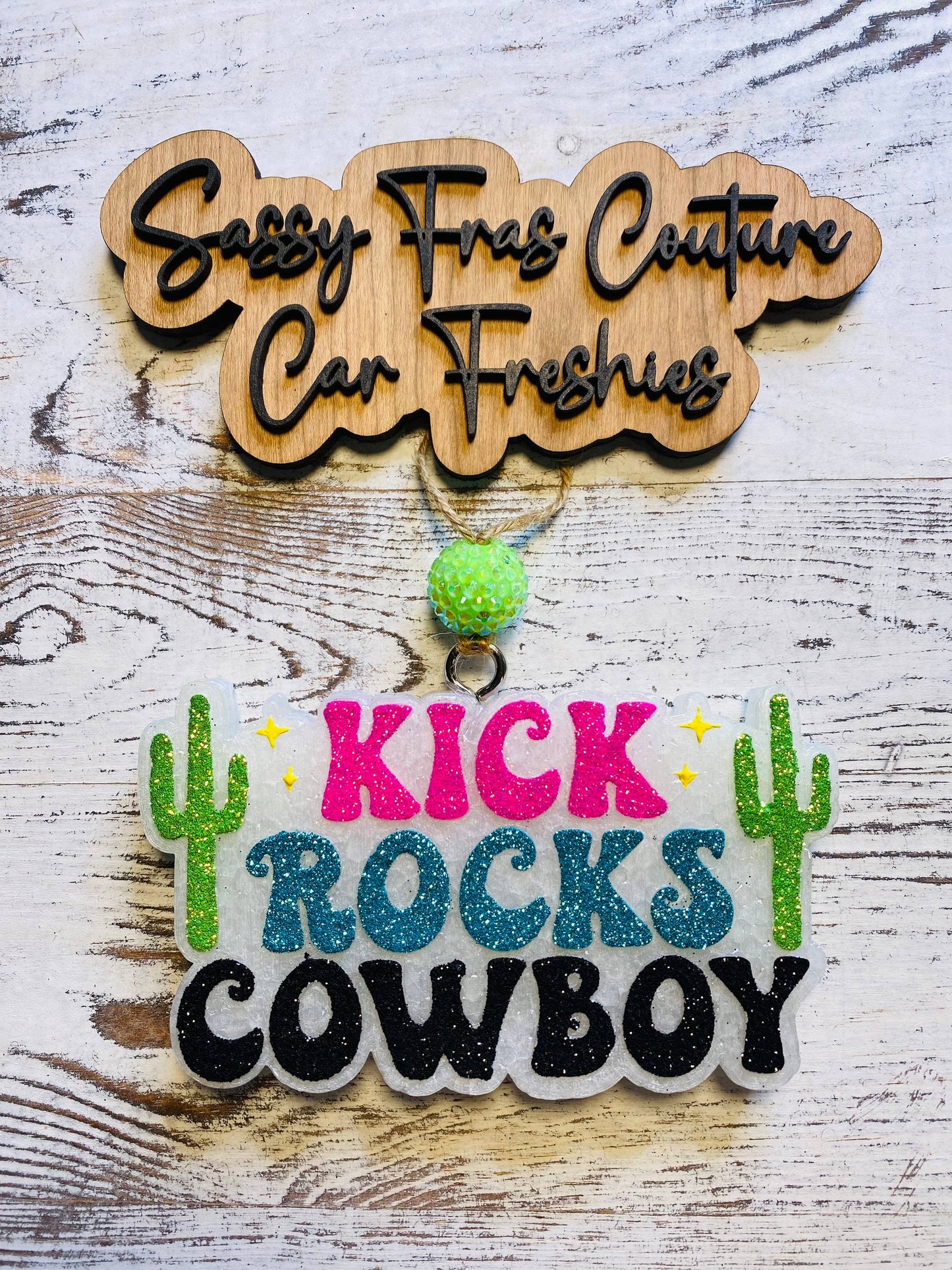 Kick Rocks Cowboy Car Freshie: Cowgirl Kisses