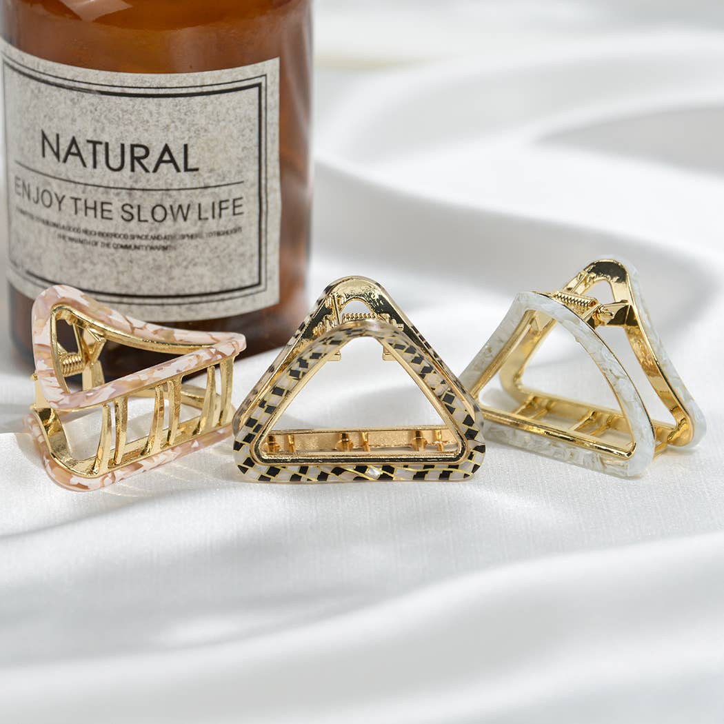 French Minimalist Triangular Claw Clip, Eco-Friendly: Diva
