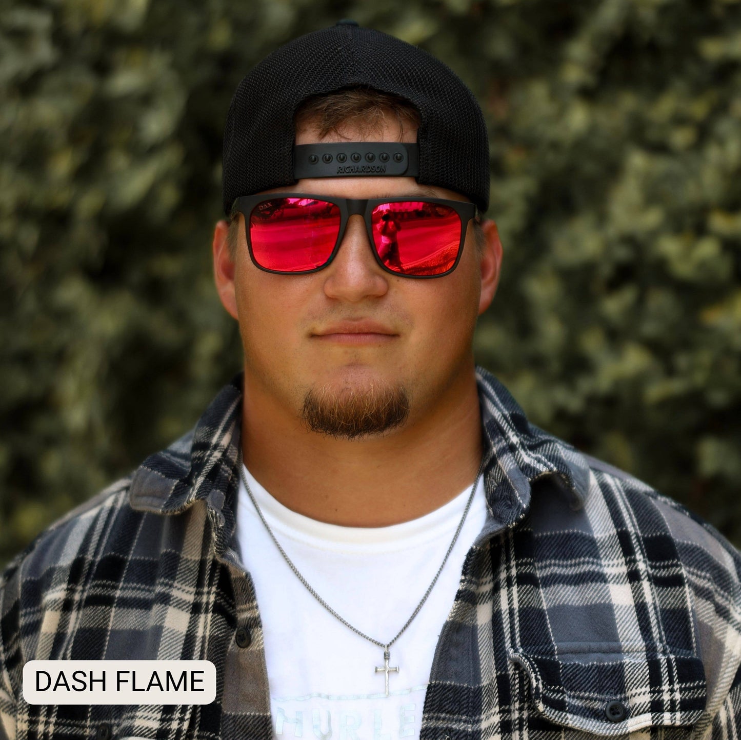 Dash - Men's Polarized Square Sunglasses: Flame Tx Dax