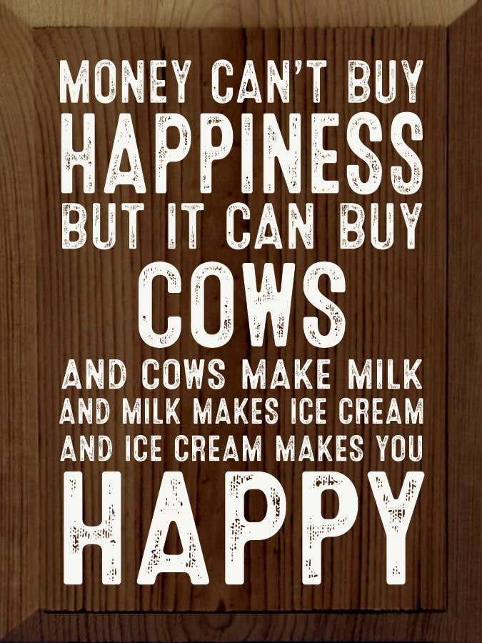 Money can't buy happiness but it can buy cows…: Old Cottage White