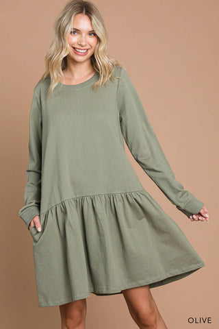 Women's Washed Cotton French Terry Dress