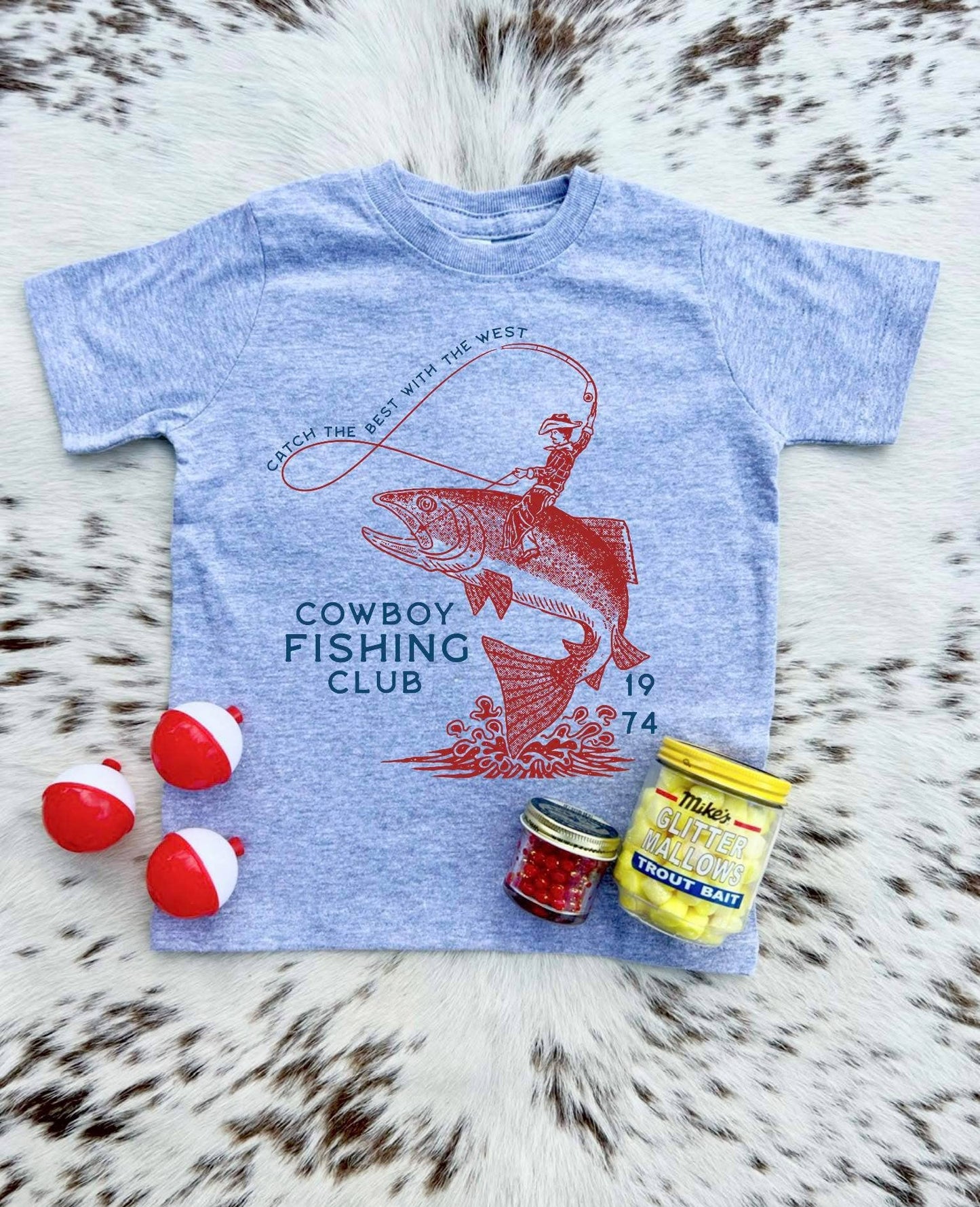 Cowboy fishing club: Grey / YS