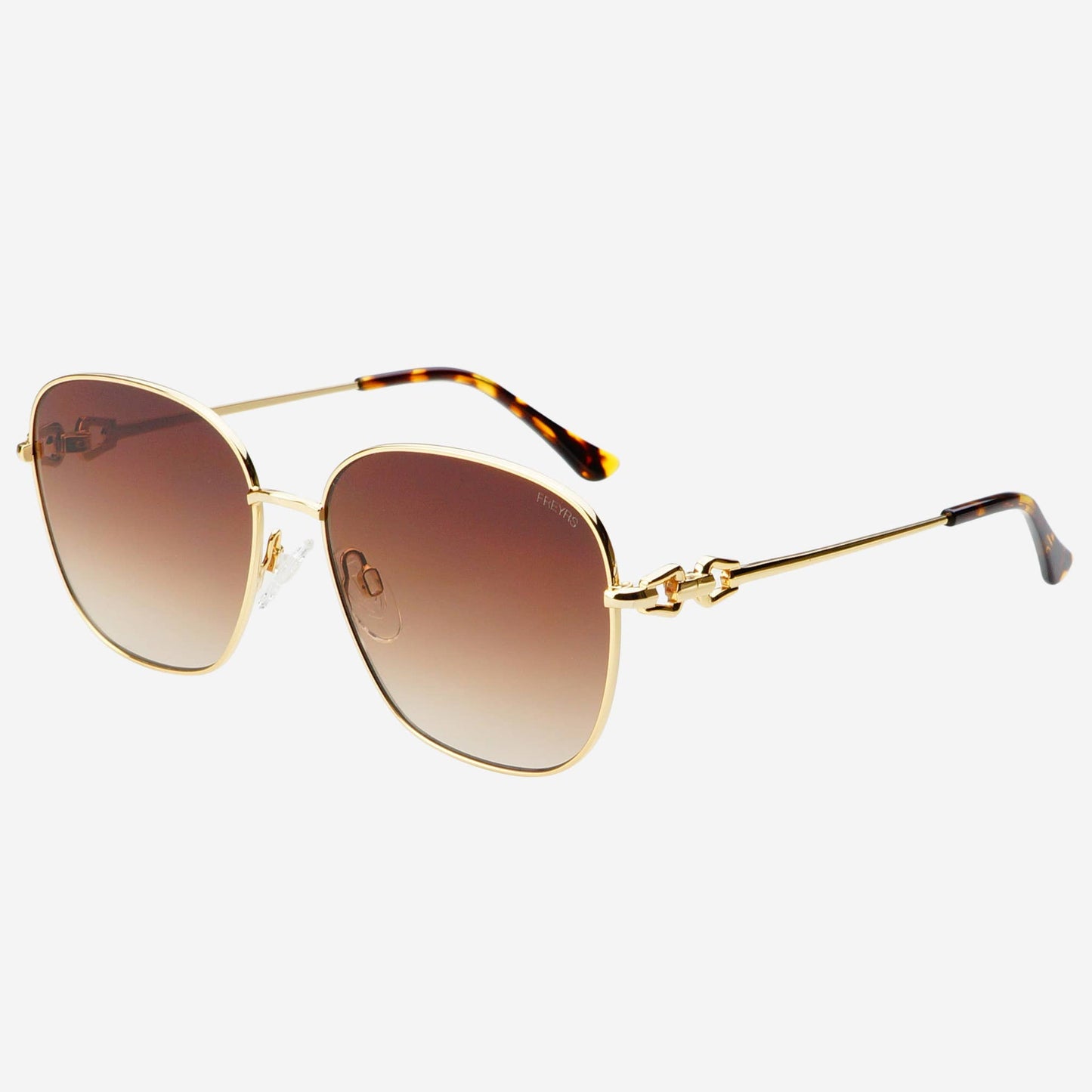 Lea Womens Round Sunglasses : Gold /Brown Freyrs