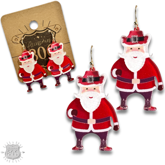 Western Santa earring - LC: Red PP