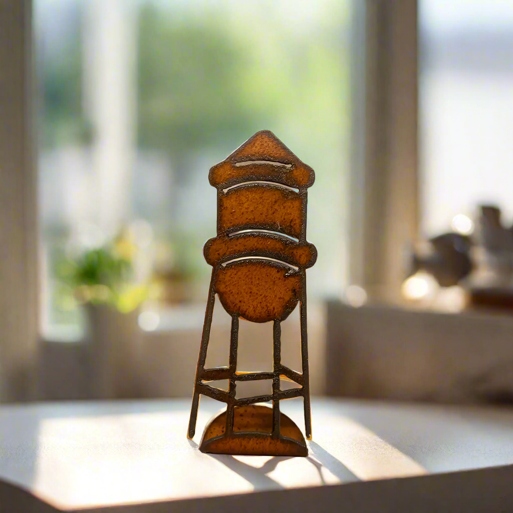 Water Tower Rustic Farmstyle Doodad Tabletop Gift ironwork