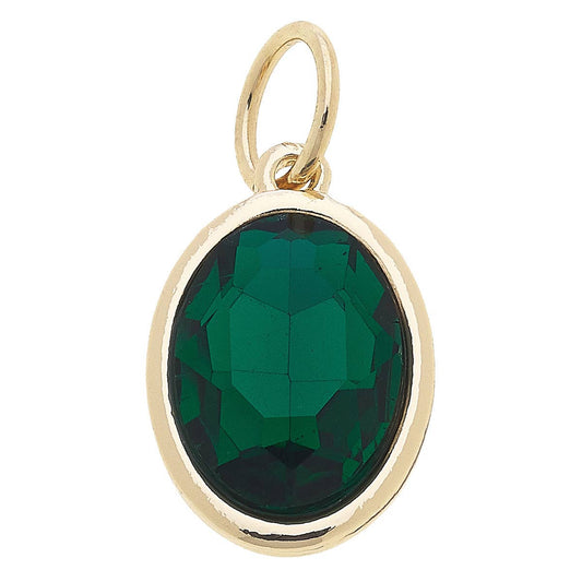 Glass Birthstone Charm: May / Emerald