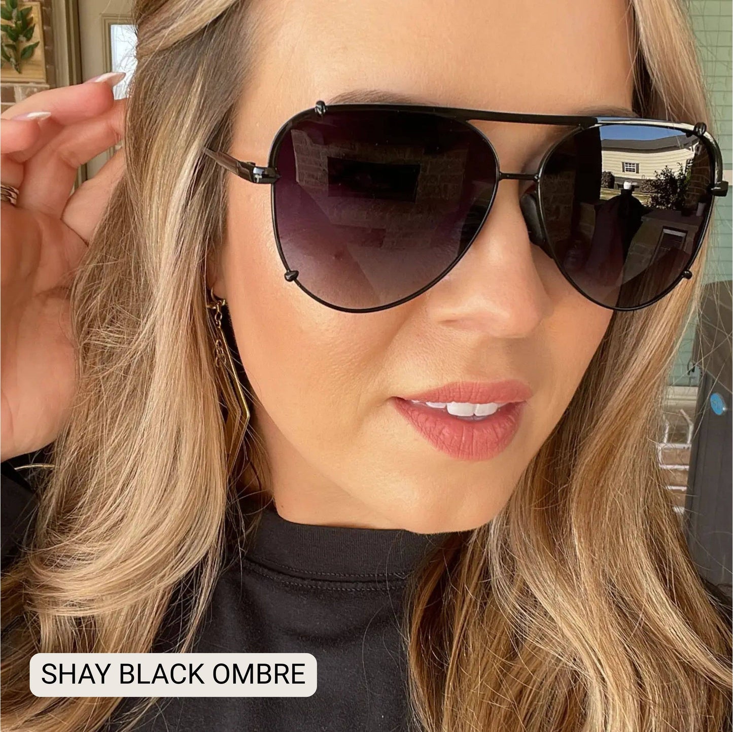 SHAY - Women's Polarized Large Hair Friendly Aviator: Gold Fl Dax
