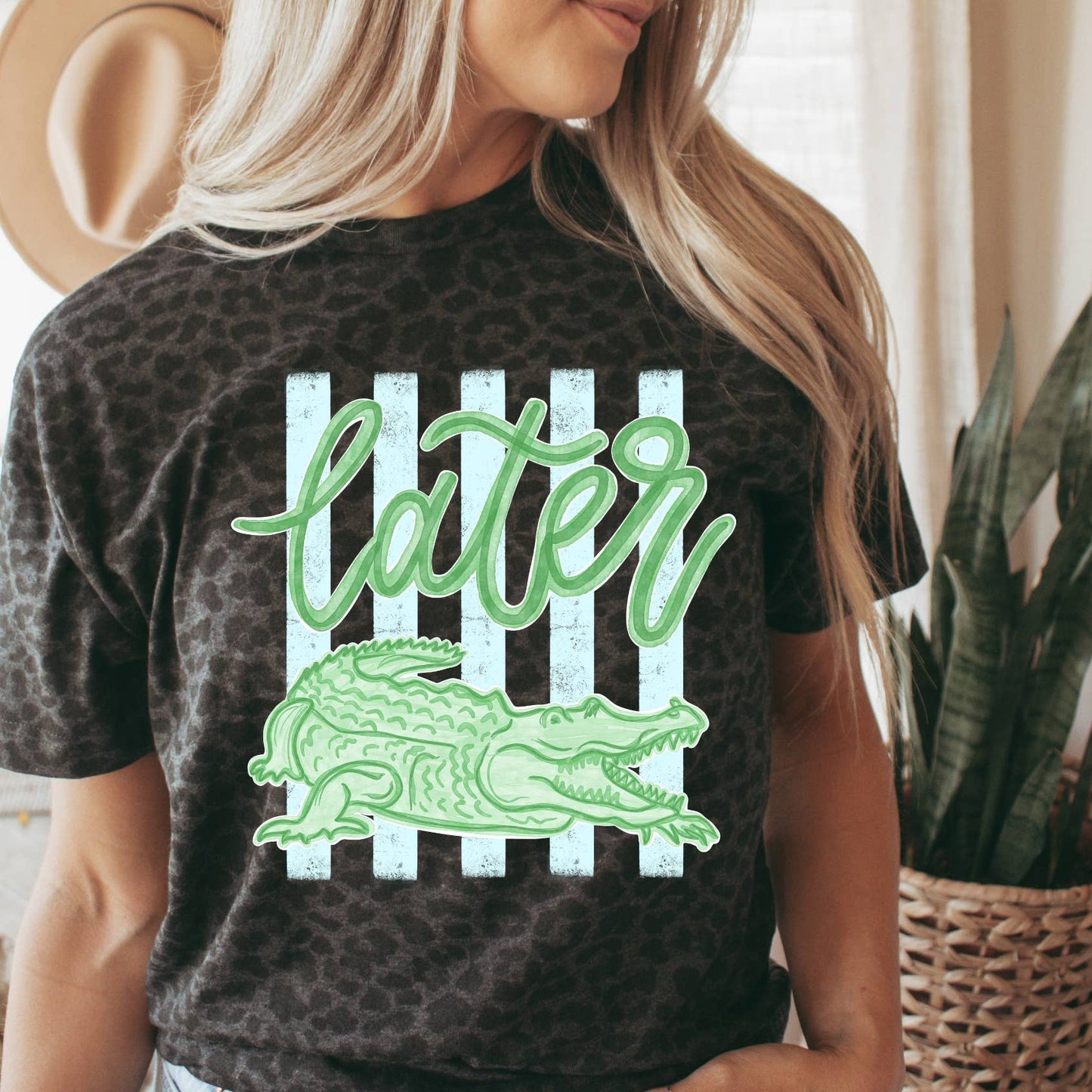 Later Gator Comfort Colors T-Shirt Trending Top: Neon Cantaloupe / M