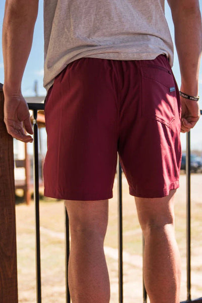 Everyday Short - Maroon - White Camo Pocket Burlebo