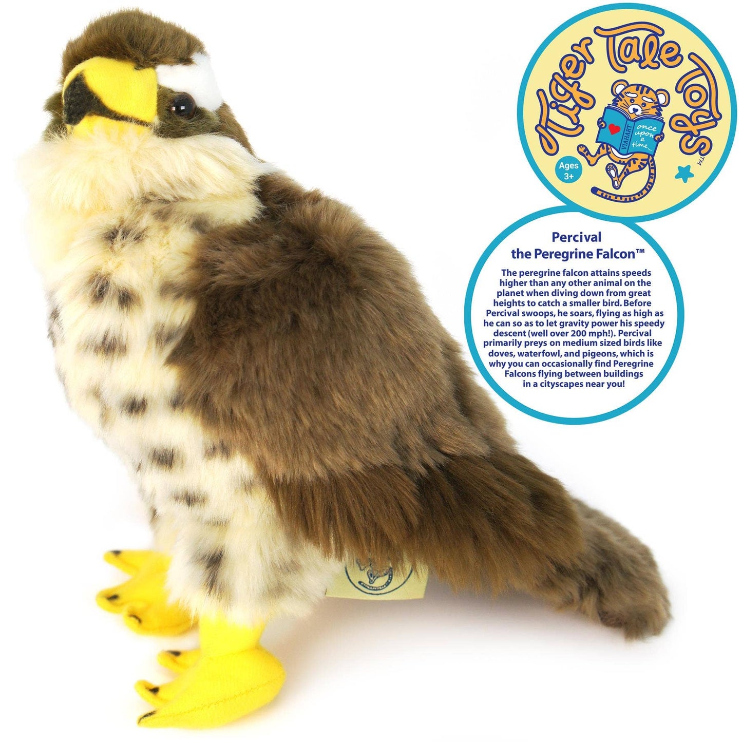 Percival The Peregrine Falcon | 9 Inch Stuffed Animal Plush Viahart